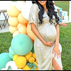 Sequin Maternity Dress by Pinkblush